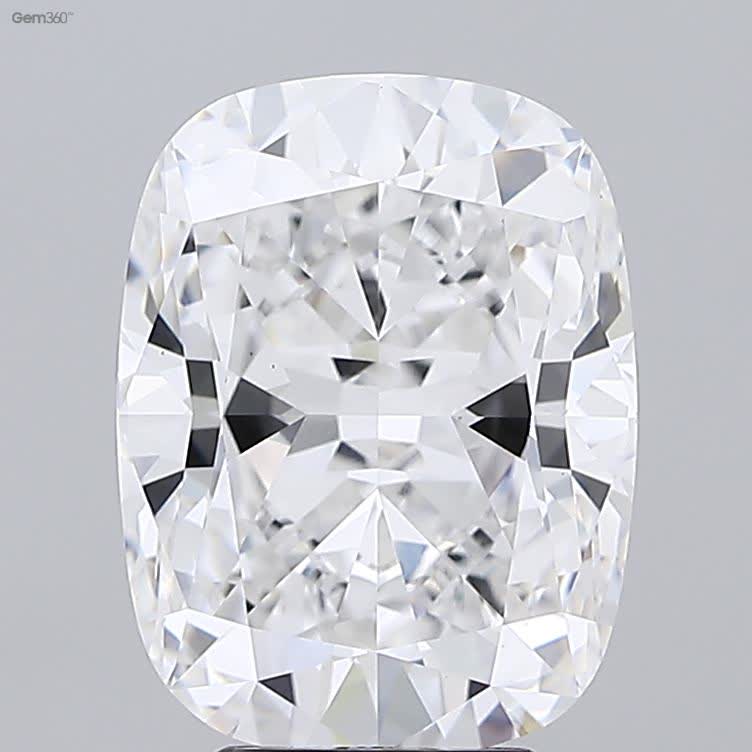 Lab-Grown 5.44 Carat Cushion Modified Brilliant Cut Diamond color E Clarity VS2 With GIA Certificate, precious stones, engagement diamonds