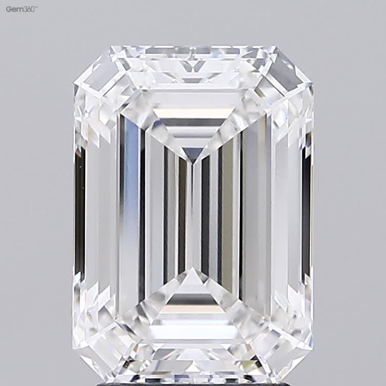 Lab-Grown 2.86 Carat Emerald Cut Diamond color F Clarity VVS2 With GIA Certificate, precious stones, engagement diamonds