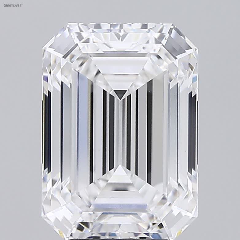 Lab-Grown 5.04 Carat Emerald Cut Diamond color E Clarity VS1 With GIA Certificate, precious stones, engagement diamonds