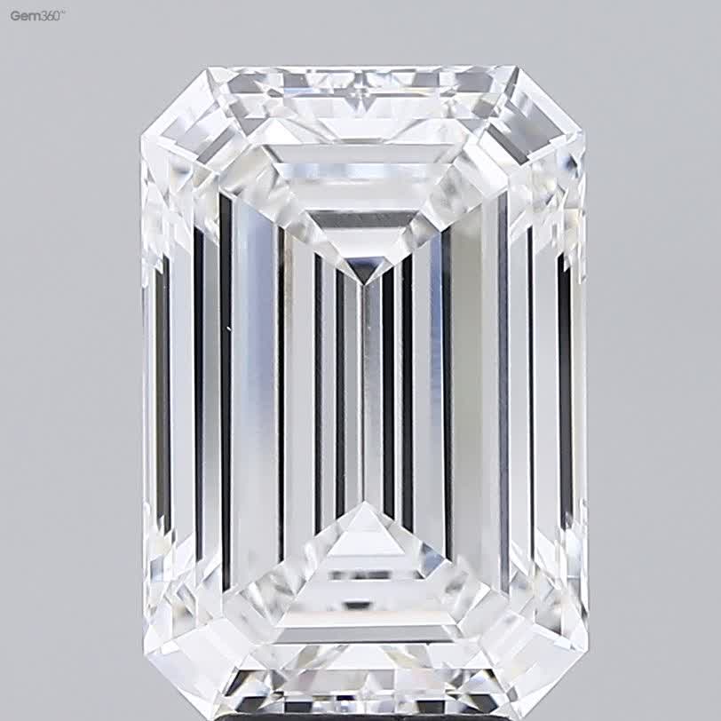 Lab-Grown 5.39 Carat Emerald Cut Diamond color F Clarity VVS2 With GIA Certificate, precious stones, engagement diamonds