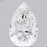 Lab-Grown 3.20 Carat Pear Shape Diamond color G Clarity VVS2 With GIA Certificate, precious stones, engagement diamonds