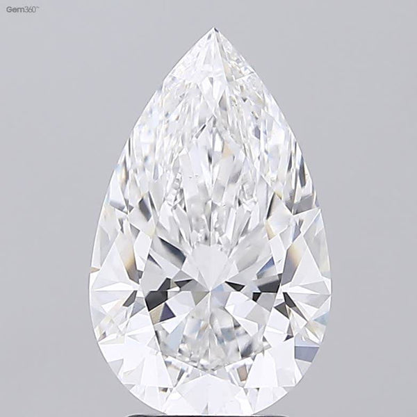 Lab-Grown 3.25 Carat Pear Shape Diamond color E Clarity VS1 With GIA Certificate, precious stones, engagement diamonds