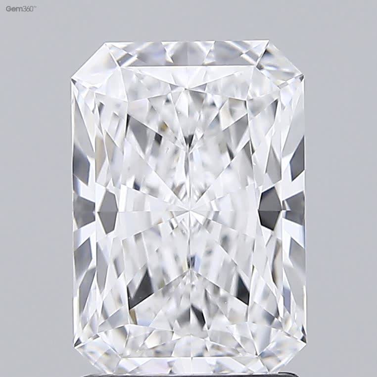 Lab-Grown 1.85 Carat Radiant Cut Diamond color E Clarity VVS2 With GIA Certificate, precious stones, engagement diamonds