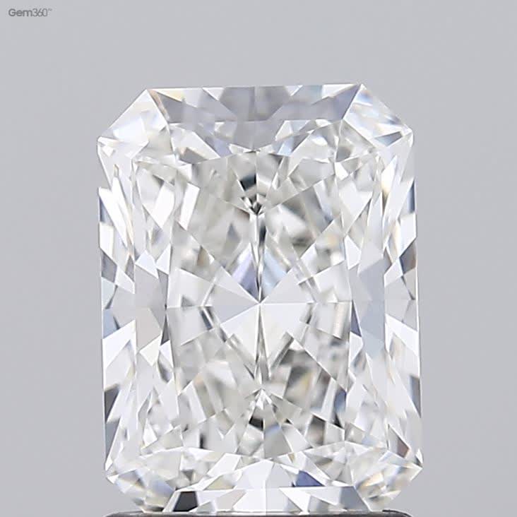 Lab-Grown 1.52 Carat Radiant Cut Diamond color G Clarity VVS2 With GIA Certificate, precious stones, engagement diamonds