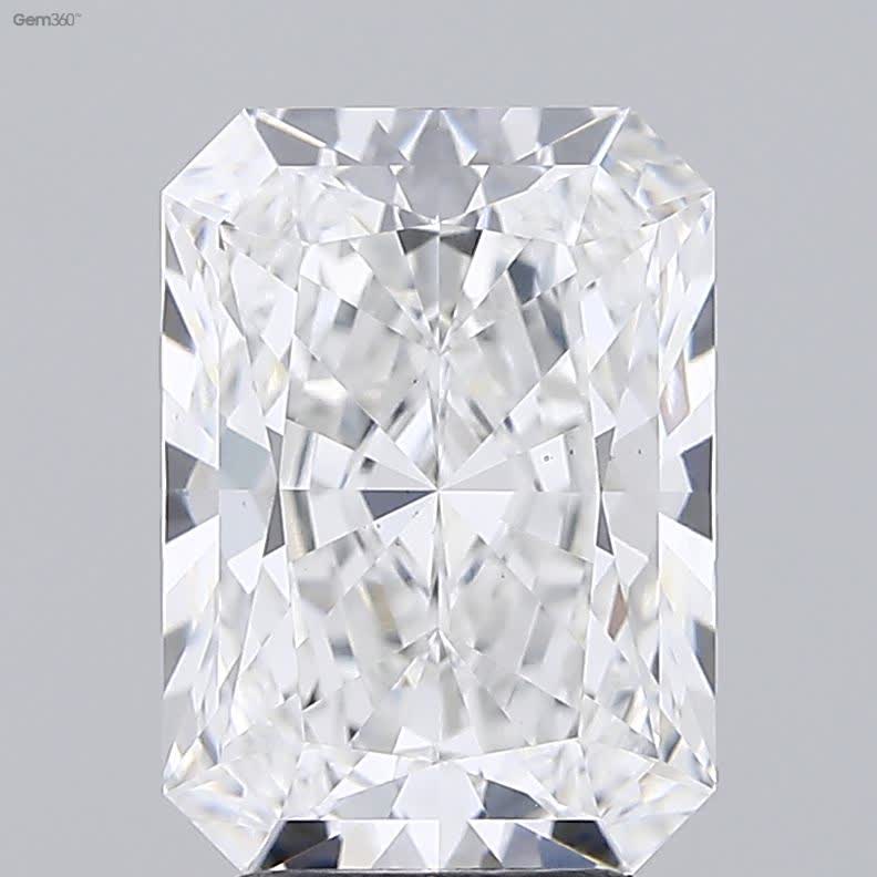 Lab-Grown 3.73 Carat Radiant Cut Diamond color F Clarity VS2 With GIA Certificate, precious stones, engagement diamonds