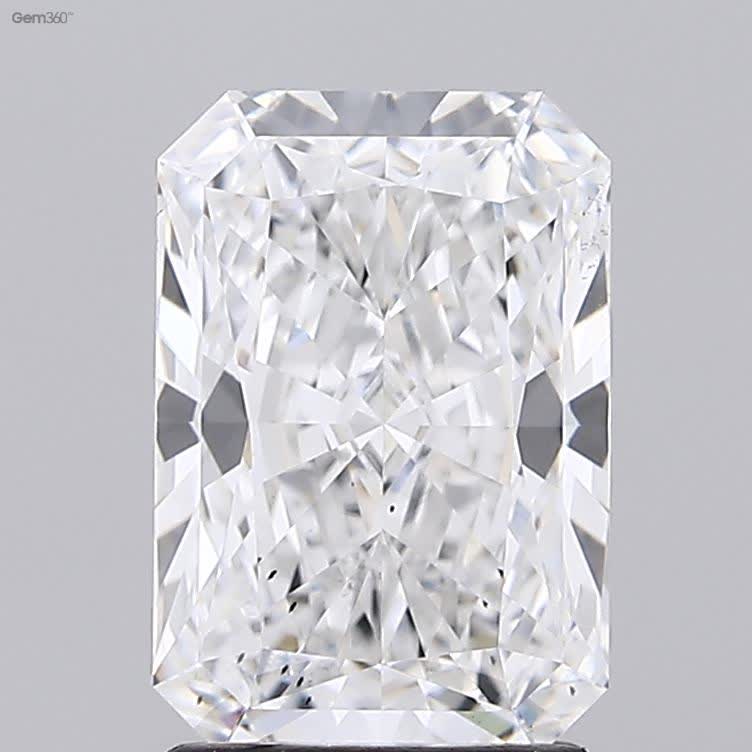 Lab-Grown 2.09 Carat Radiant Cut Diamond color E Clarity SI1 With GIA Certificate, precious stones, engagement diamonds