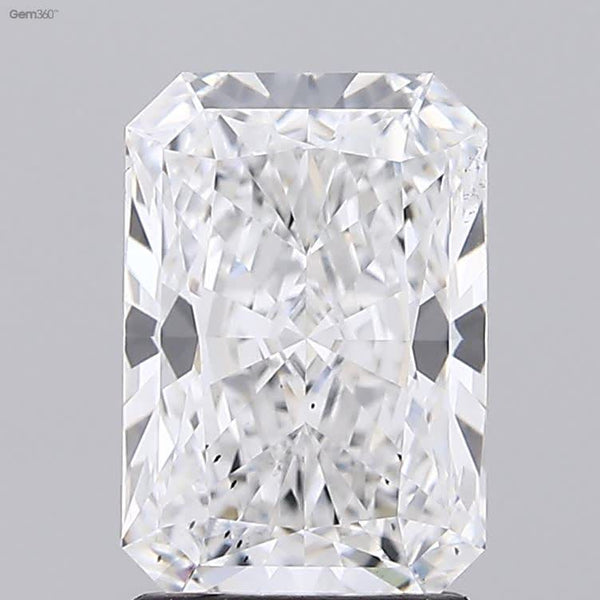 Lab-Grown 2.09 Carat Radiant Cut Diamond color E Clarity SI1 With GIA Certificate, precious stones, engagement diamonds