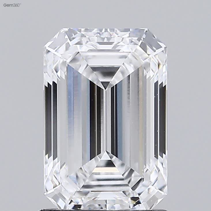 Lab-Grown 1.37 Carat Emerald Cut Diamond color D Clarity VS1 With GIA Certificate, precious stones, engagement diamonds