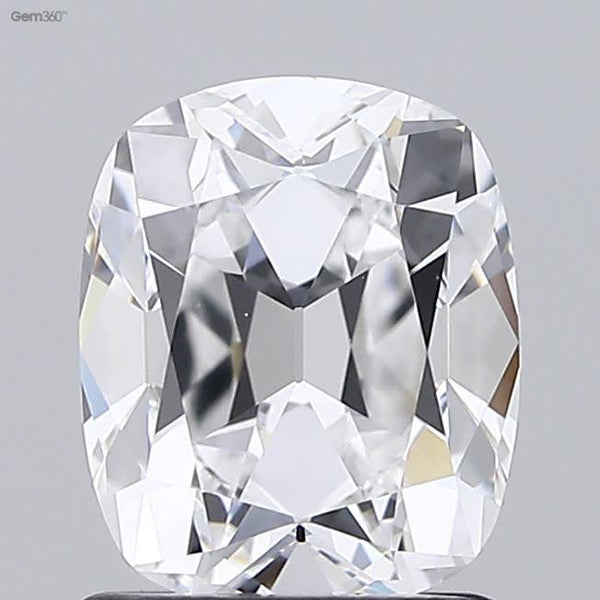 Lab-Grown 1.50 Carat Antique Cushion Cut Diamond color D Clarity VVS2 With GIA Certificate, precious stones, engagement diamonds