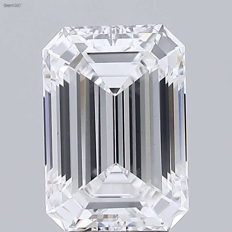 Lab-Grown 3.70 Carat Emerald Cut Diamond color E Clarity VS2 With GIA Certificate, precious stones, engagement diamonds