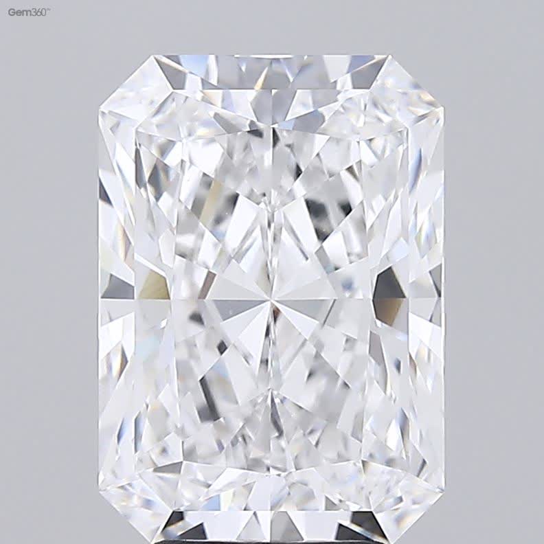 Lab-Grown 5.07 Carat Radiant Cut Diamond color E Clarity VVS2 With GIA Certificate, precious stones, engagement diamonds