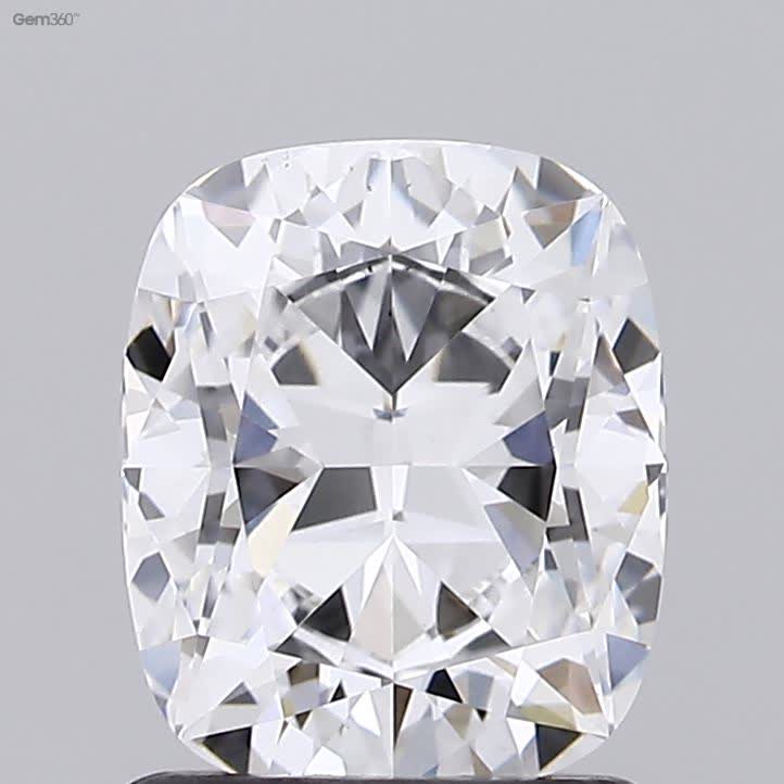 Lab-Grown 1.33 Carat Cushion Modified Brilliant Cut Diamond color D Clarity VS2 With GIA Certificate, precious stones, engagement diamonds