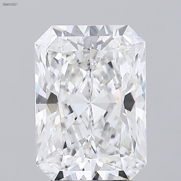 Lab-Grown 3.32 Carat Radiant Cut Diamond color F Clarity VS2 With GIA Certificate, precious stones, engagement diamonds