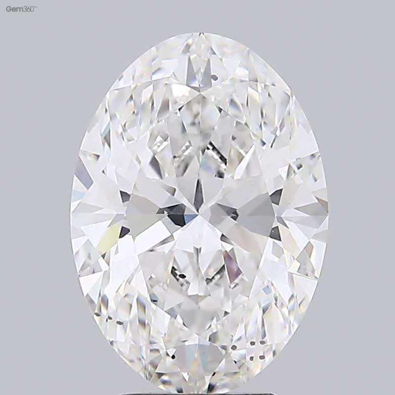 Lab-Grown 4.29 Carat Oval Shape Diamond color F Clarity SI2 With GIA Certificate, precious stones, engagement diamonds