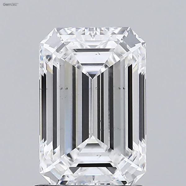 Lab-Grown 1.47 Carat Emerald Cut Diamond color E Clarity SI1 With GIA Certificate, precious stones, engagement diamonds