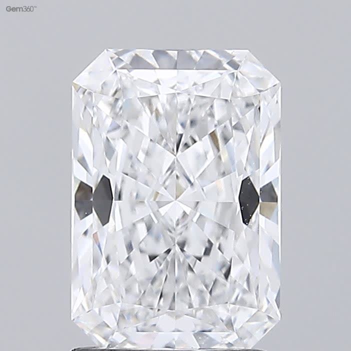 Lab-Grown 1.71 Carat Radiant Cut Diamond color E Clarity VVS2 With GIA Certificate, precious stones, engagement diamonds