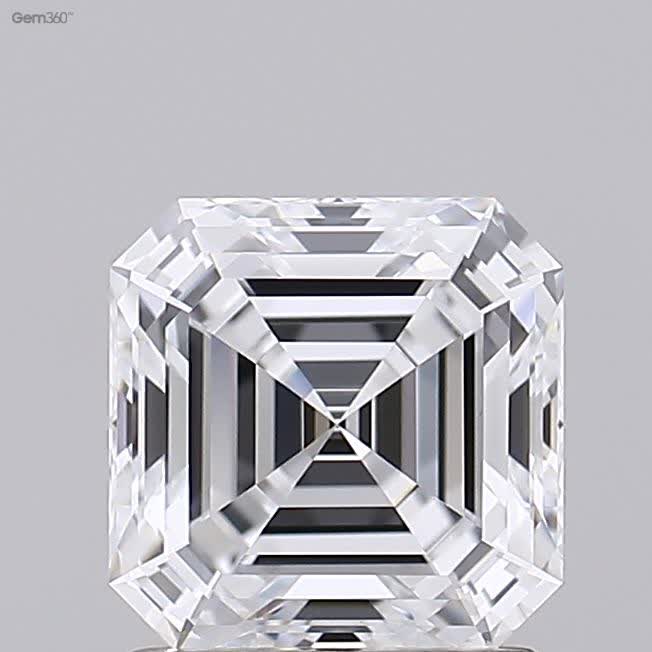 Lab-Grown 1.38 Carat Asscher Cut Diamond color D Clarity VS1 With GIA Certificate, precious stones, engagement diamonds