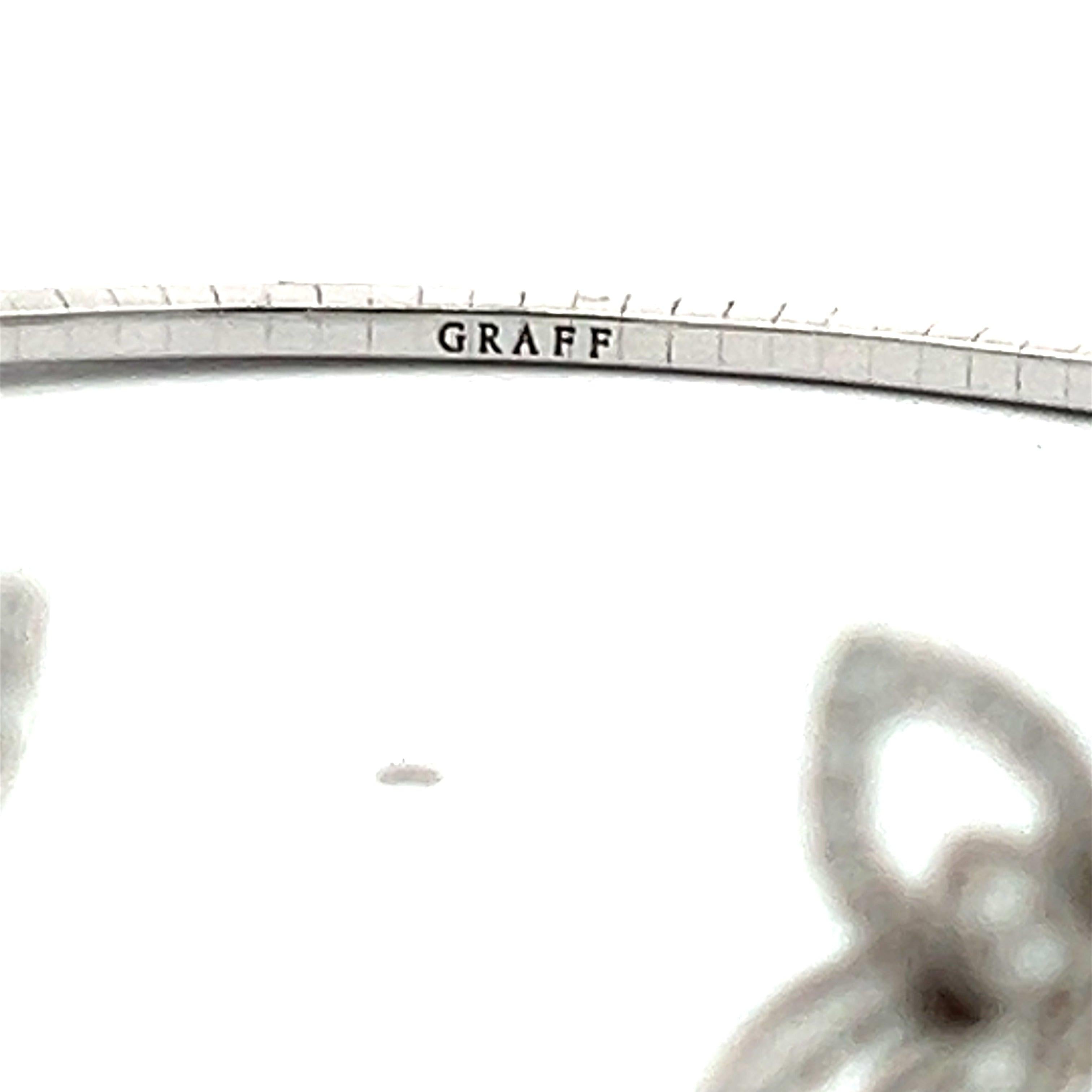 Graff 1.15 Carat Round Brilliant Diamond 18 Karat White Gold Bangle Bracelet