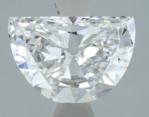 Lab-Grown 1.08 Carat Half Moon Shape Diamond color F Clarity VVS2, precious stones, engagement diamonds