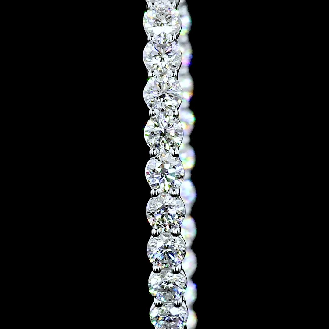 Lab-Grown 2.28 Carat Round E-VS1 Diamond 14K White Gold Hoops Earrings