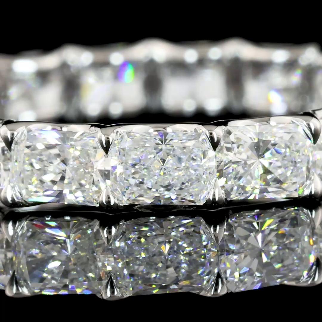 Lab-Grown 2.50 Carat Radiant F-VS2 Diamond 14K White Gold Eternity Band Eternity