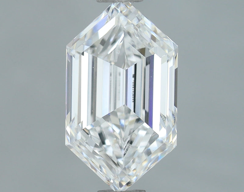 Lab-Grown 2.01 Carat Long Hexagonal Shape Diamond color E Clarity VS1, precious stones, engagement diamonds