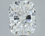 Lab-Grown 3.01 Carat Cushion Brilliant Diamond color D Clarity VS2, precious stones, engagement diamonds