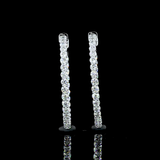 Lab-Grown 1.96 Carat Round E-VS Diamond 14K White Gold Hoops Earrings