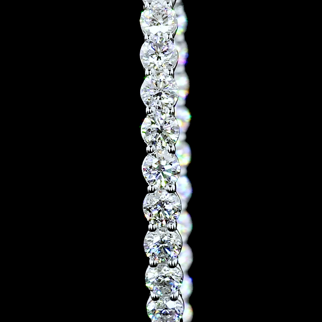 Lab-Grown 2.11 Carat Round E-VS1 Diamond 14K White Gold Hoops Earrings