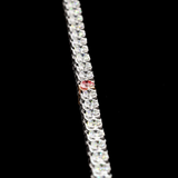 Lab-Grown 10.73 Carat Round F-VS2 Diamond 14K Two Tone Tennis Necklace