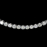 Lab-Grown 4.9 Carat Round F-VS2 Diamond 14K White Gold Tennis Necklace