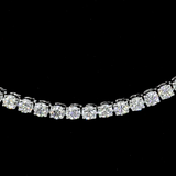 Lab-Grown 5.02 Carat Round F-VS1 Diamond 14K White Gold Tennis Necklace