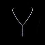 Lab-Grown 16.7 Carat Round E-VS Diamond 14K White Gold Tennis Necklace