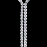 Lab-Grown 16.7 Carat Round E-VS Diamond 14K White Gold Tennis Necklace