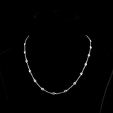 Lab-Grown 2.79 Carat MIX F-VS2 Diamond 14K White Gold Station Necklace