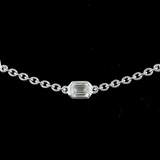 Lab-Grown 2.79 Carat MIX F-VS2 Diamond 14K White Gold Station Necklace