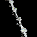 Lab-Grown 2.79 Carat MIX F-VS2 Diamond 14K White Gold Station Necklace