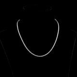 Lab-Grown 7.27 Carat Round F-VS2 Diamond 14K White Gold Tennis Necklace