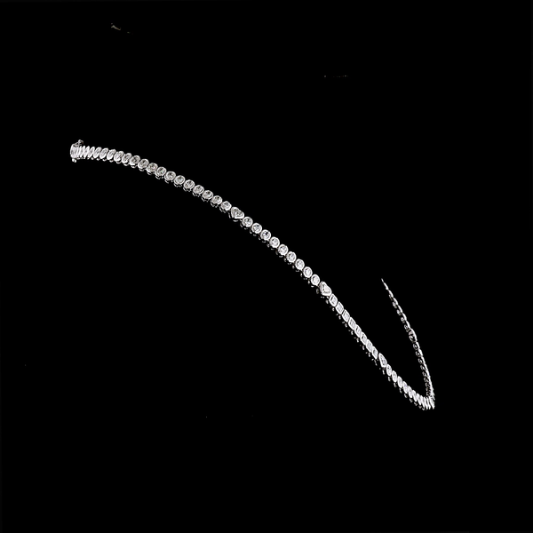 Lab-Grown 7.87 Carat MIX - Diamond 14K White Gold Tennis Necklace