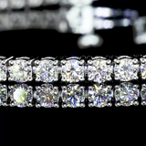 Lab-Grown 3.02 Carat Round E-VS Diamond 14K White Gold Tennis Bracelet