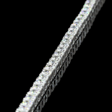 Lab-Grown 3.02 Carat Round E-VS Diamond 14K White Gold Tennis Bracelet