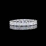 Lab-Grown 2.03 Carat Radiant E-VS Diamond 14K White Gold Eternity Band Eternity Band