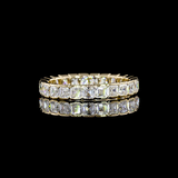 Lab-Grown 2.06 Carat Asscher E-VS1 Diamond 14K Yellow Gold Eternity Band Eternity Band