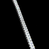 Lab-Grown 9.92 Carat Oval F-VS1 Diamond 14K White Gold Tennis Necklace