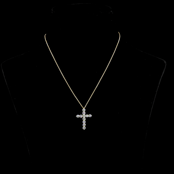 Lab-Grown 1.92 Carat Round E-VS Diamond 14K Yellow Gold Symbol Pendant