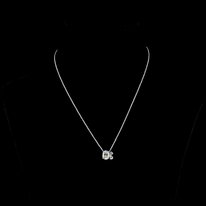 Lab-Grown 2.12 Carat MIX G-VS1 Diamond 14K White Gold Pendant Pendant