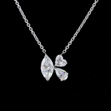 Lab-Grown 2.64 Carat MIX E-VS1 Diamond 14K White Gold Pendant Pendant