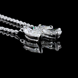 Lab-Grown 2.64 Carat MIX E-VS1 Diamond 14K White Gold Pendant Pendant