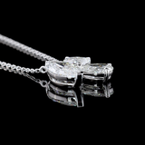 Lab-Grown 2.66 Carat MIX E-VVS2 Diamond 14K White Gold Pendant Pendant