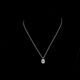 Lab-Grown 2.81 Carat Cushion Brilliant I-VS1 Diamond 14K White Gold Solitaire Pendant